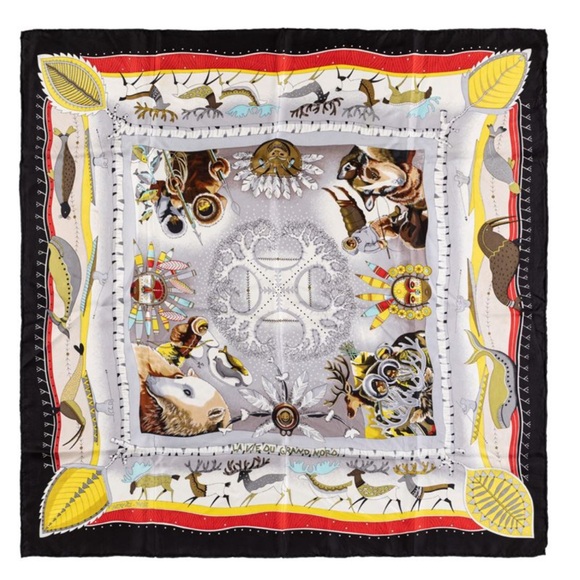 HERMÈS - FOULARD
La Vie Du Grand Nord Silk Vintage Scarf - Picture 12 of 12